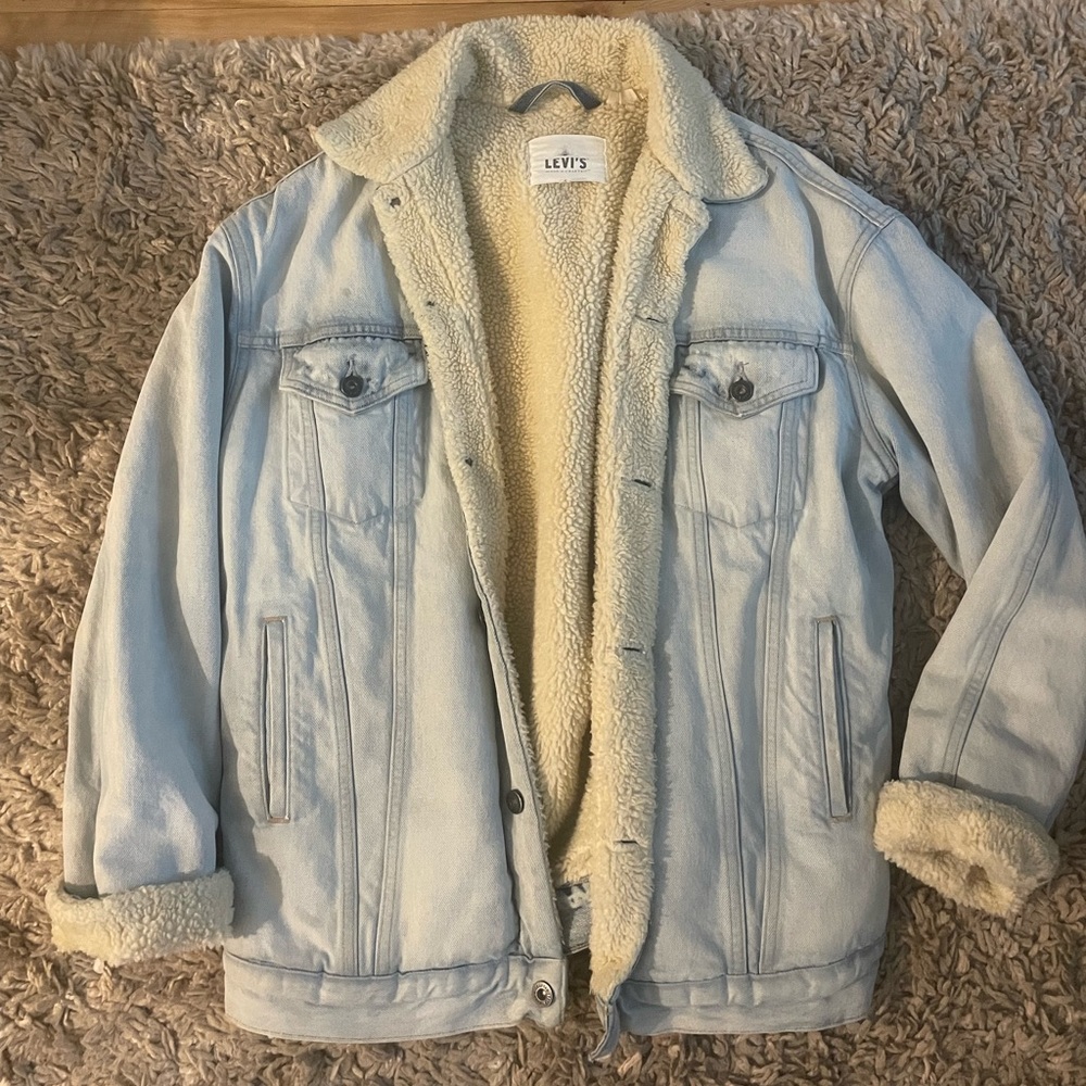 Levi's Light Blue Sherpa Lined Denim Jacket
